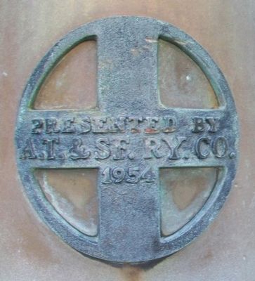 Detail on Santa Fe Locomotive Bell at Antioch Church. Click for full size. Detail on Santa Fe Locomotive Bell at Antioch Church image. Click for full size.