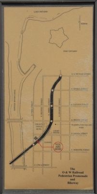 The O & W Railroad Pedestrian Promenade and Bikeway Marker image. Click for full size.