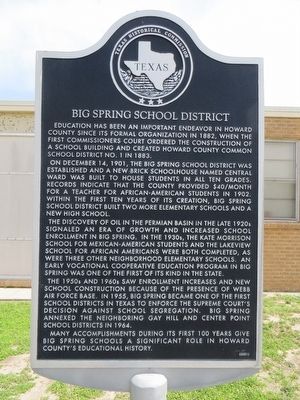 Big Spring School District Marker image. Click for full size.