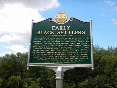 Early Black Settlers Marker image. Click for full size.