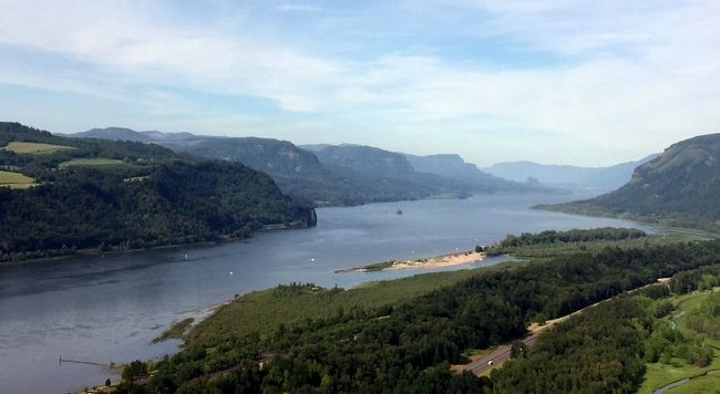 The Columbia River Gorge as Seen from Vista House. Click for full size. The Columbia River Gorge as Seen from Vista House image. Click for full size.