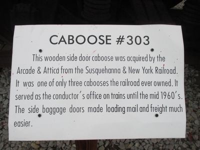 Caboose #303 Marker image. Click for full size.