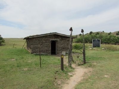 Windlass Hill Pioneer Homestead and Marker. Click for full size. Windlass Hill Pioneer Homestead and Marker image. Click for full size.