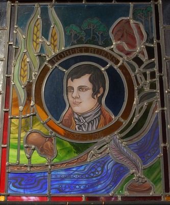 Robert Burns Stained Glass image. Click for full size.