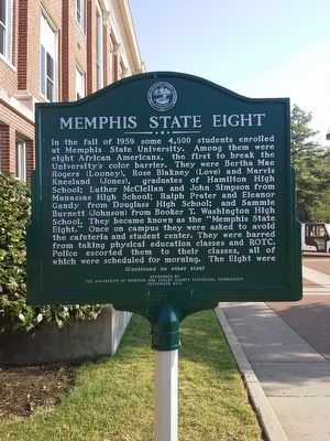 Memphis State Eight Marker image. Click for full size.