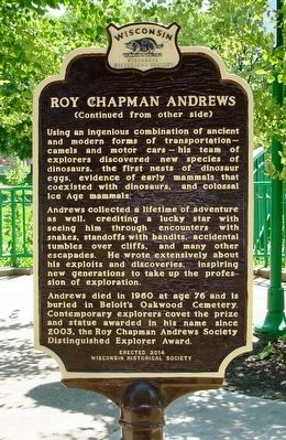 Roy Chapman Andrews Marker image. Click for full size.