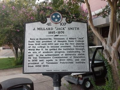 J. Millard "Jack" Smith Marker. Click for full size. J. Millard "Jack" Smith Marker image. Click for full size.