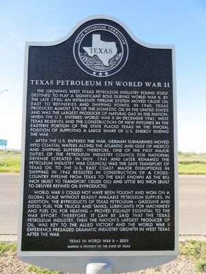 Texas Petroleum in World War II Marker image. Click for full size.
