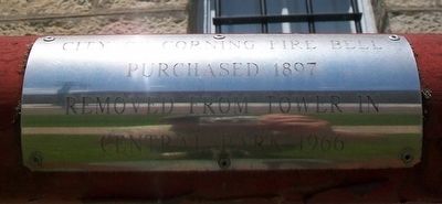 City of Corning Fire Bell Marker image. Click for full size.