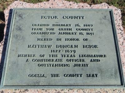 Ector County Marker image. Click for full size.