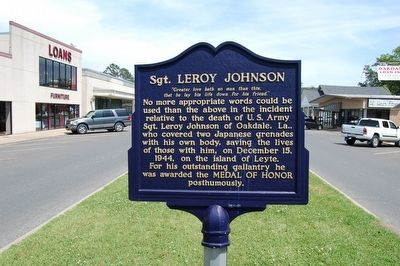 Sgt. Leroy Johnson Marker image. Click for full size.