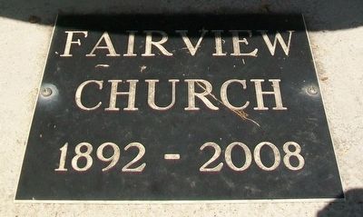 Fairview Church Marker image. Click for full size.