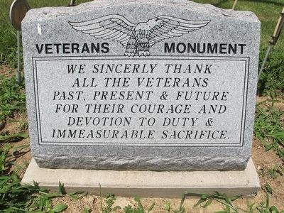 Asbury Veterans Monument Marker. Click for full size. Asbury Veterans Monument Marker image. Click for full size.