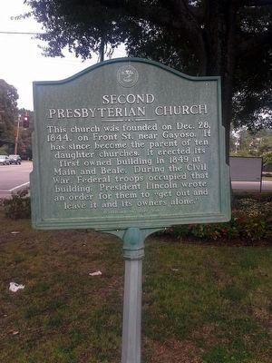 Second Presbyterian Church Marker. Click for full size. Second Presbyterian Church Marker image. Click for full size.