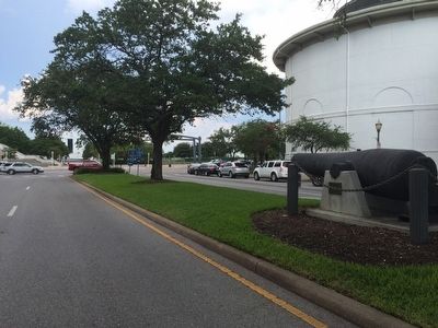 View of cannon looking east towards South Water Street. Click for full size. View of cannon looking east towards South Water Street image. Click for full size.
