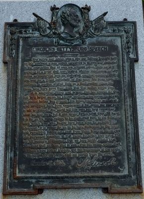 Bronze Plaque Containing the Text of the Address image. Click for full size.