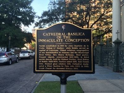 Cathedral-Basilica of the Immaculate Conception Marker. Click for full size. Cathedral-Basilica of the Immaculate Conception Marker image. Click for full size.