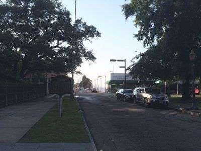The view north towards Dauphin Street.. Click for full size. The view north towards Dauphin Street. image. Click for full size.