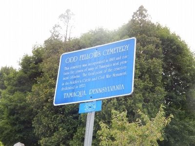 Odd Fellows Cemetery Marker. Click for full size. Odd Fellows Cemetery Marker image. Click for full size.