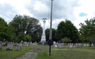 Odd Fellows Cemetery-Soldier's Circle and Civil War Monument-front image. Click for full size.