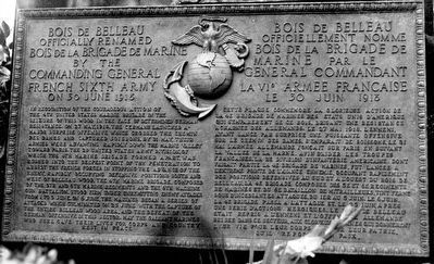 Belleau Wood Marine Memorial Marker image. Click for full size.