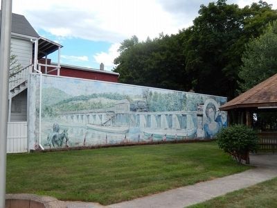 Veterans Park-Mural of Schuylkill Canal image. Click for full size.