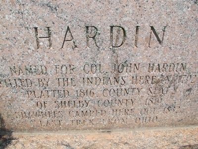 Hardin Marker. Click for full size. Hardin Marker image. Click for full size.