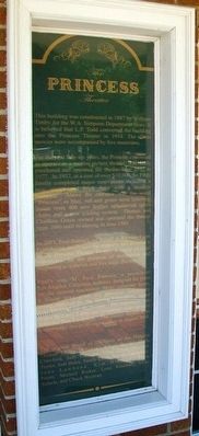 The Princess Theater Marker. Click for full size. The Princess Theater Marker image. Click for full size.