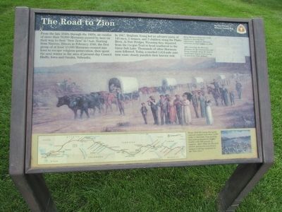 The Road to Zion Marker. Click for full size. The Road to Zion Marker image. Click for full size.