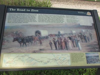 The Road to Zion Marker. Click for full size. The Road to Zion Marker image. Click for full size.