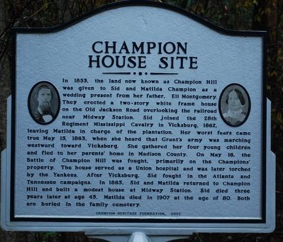 Older Champion House Site Marker from 2007.. Click for full size. Older Champion House Site Marker from 2007. image. Click for full size.