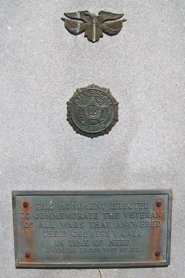 War Memorial Marker. Click for full size. War Memorial Marker image. Click for full size.