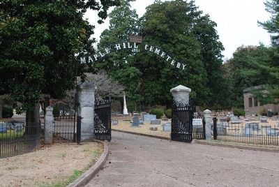 Entrance to Maple Hill Cemetery. Click for full size. Entrance to Maple Hill Cemetery image. Click for full size.