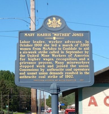 Mary Harris "Mother" Jones Marker. Click for full size. Mary Harris "Mother" Jones Marker image. Click for full size.