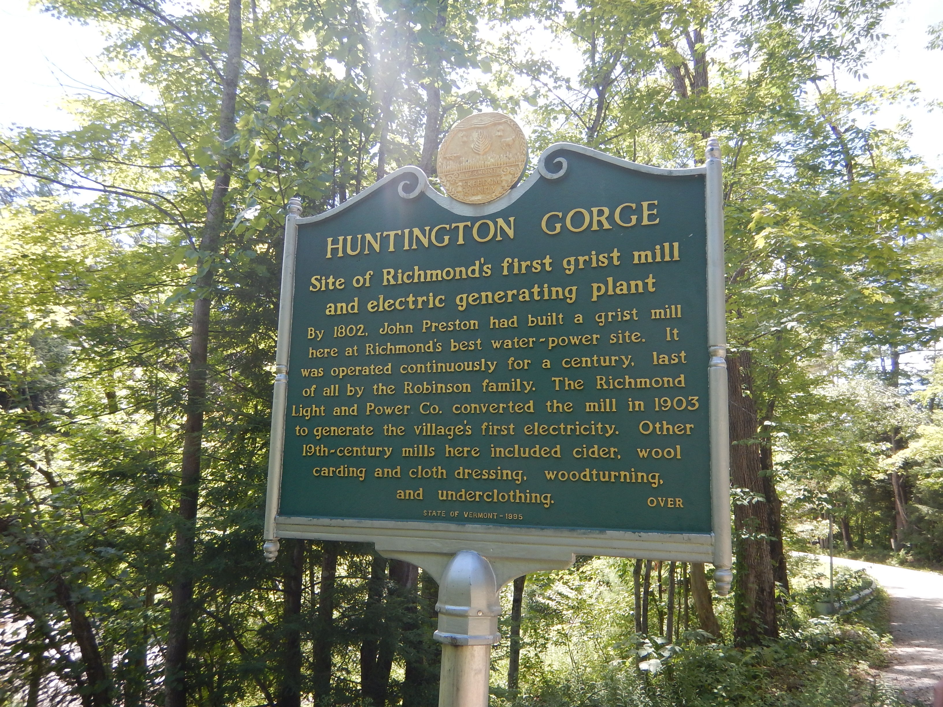 Huntington Gorge Marker