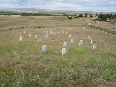 Graves on Last Stand Hill image. Click for full size.