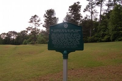 El Camino Real De Los Tejas Marker. Click for full size. El Camino Real De Los Tejas Marker image. Click for full size.
