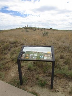 Marker on the Little Bighorn Battlefield. Click for full size. Marker on the Little Bighorn Battlefield image. Click for full size.