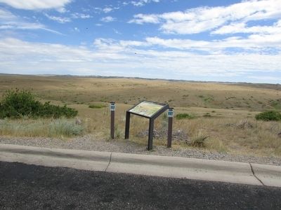 Marker on the Little Bighorn Battlefield. Click for full size. Marker on the Little Bighorn Battlefield image. Click for full size.