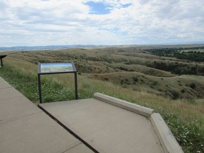 Marker on the Little Bighorn Battlefield. Click for full size. Marker on the Little Bighorn Battlefield image. Click for full size.