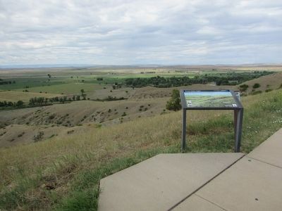 Marker on the Little Bighorn Battlefield. Click for full size. Marker on the Little Bighorn Battlefield image. Click for full size.