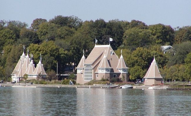 Bandshell (a music pavilion) at Lake Harriet in 2006. Click for full size. Bandshell (a music pavilion) at Lake Harriet in 2006 image. Click for full size.