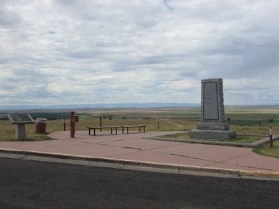 Marker on the Little Bighorn Battlefield image. Click for full size.