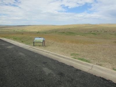 Marker on the Little Bighorn Battlefield. Click for full size. Marker on the Little Bighorn Battlefield image. Click for full size.