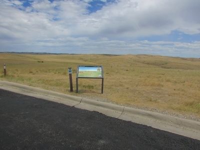 Marker on the Little Bighorn Battlefield. Click for full size. Marker on the Little Bighorn Battlefield image. Click for full size.