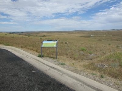 Marker on the Little Bighorn Battlefield. Click for full size. Marker on the Little Bighorn Battlefield image. Click for full size.