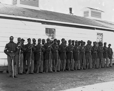 Company E. 4th USCI at Fort Lincoln image. Click for full size.