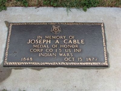 Grave of Cpl. Joseph A. Cable. Click for full size. Grave of Cpl. Joseph A. Cable image. Click for full size.