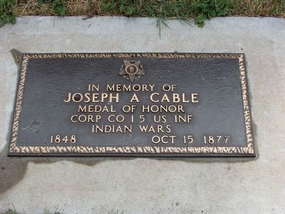 Grave of Cpl. Joseph A. Cable image. Click for full size.