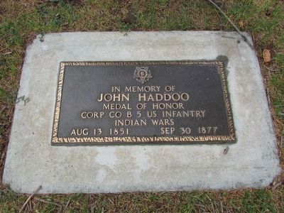 Grave of Cpl. John Haddoo. Click for full size. Grave of Cpl. John Haddoo image. Click for full size.
